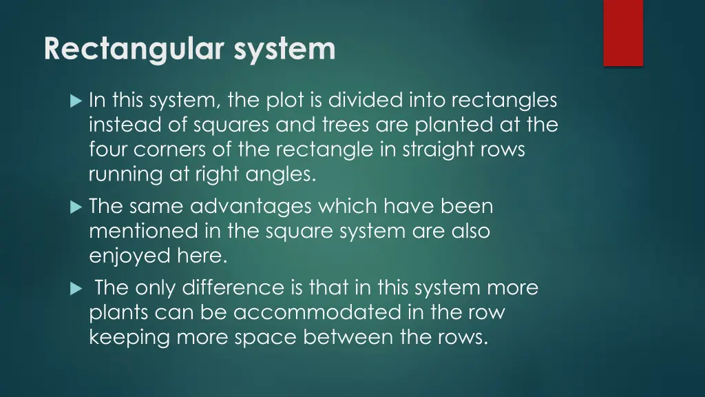 rectangular system