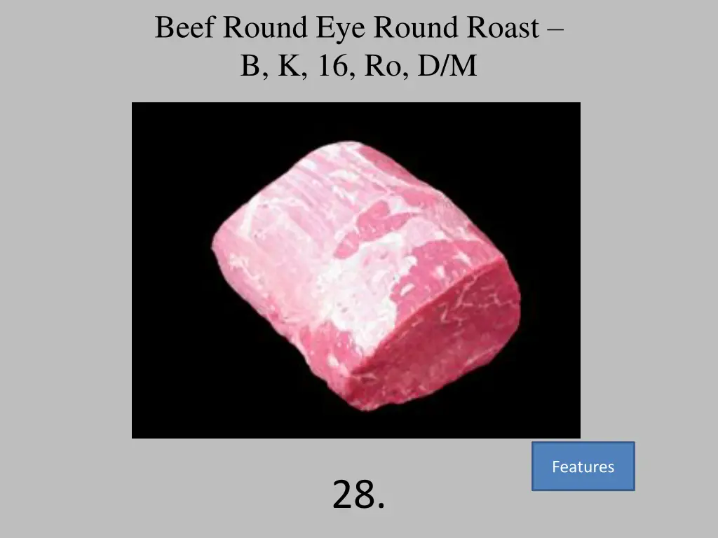 beef round eye round roast b k 16 ro d m