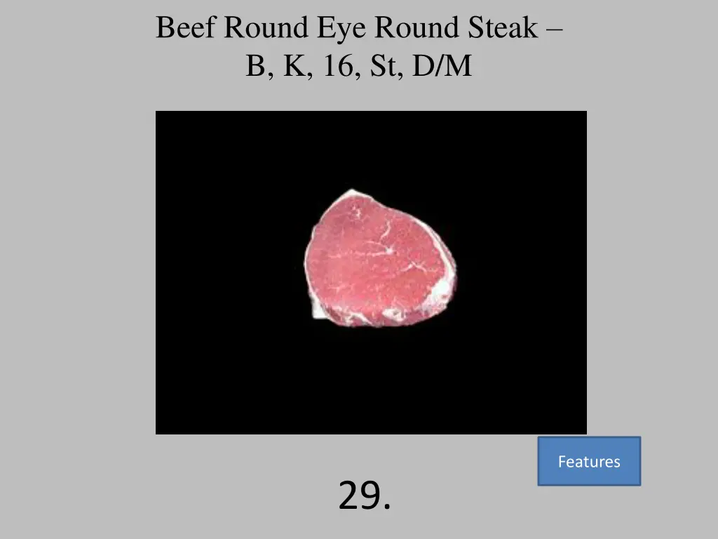 beef round eye round steak b k 16 st d m