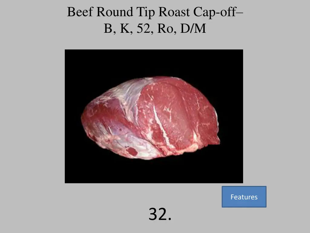 beef round tip roast cap off b k 52 ro d m