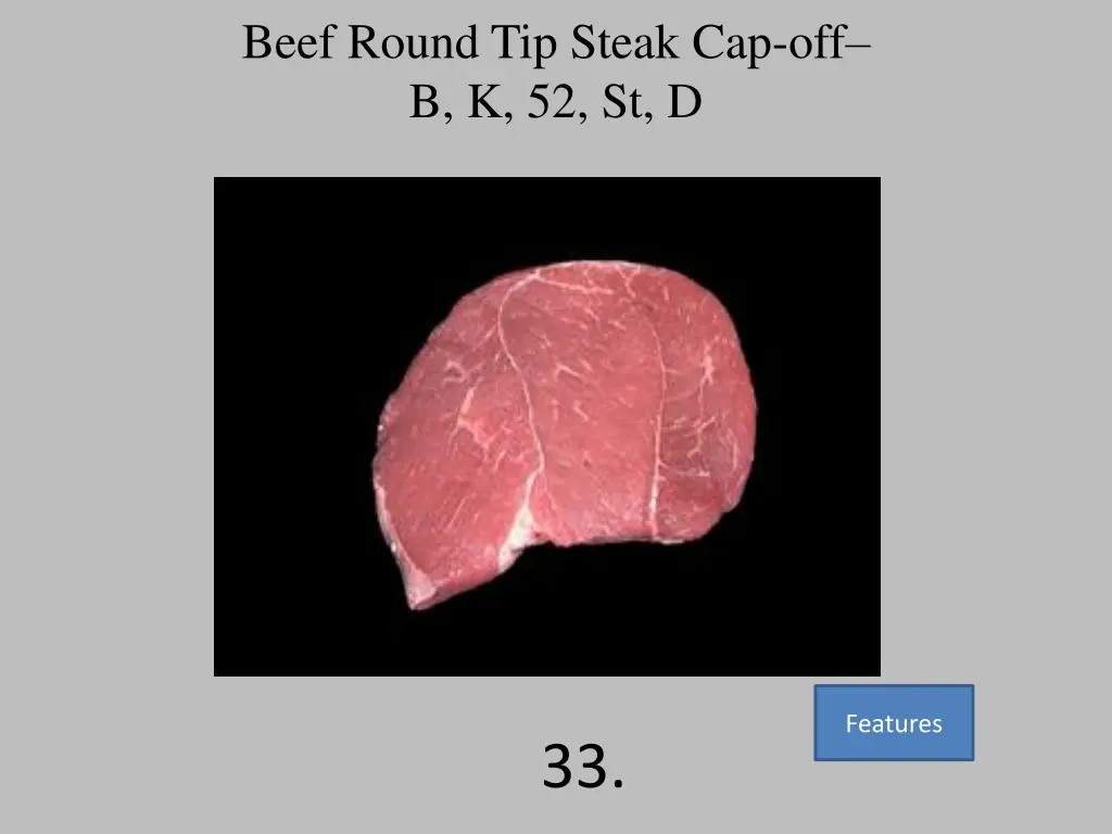 beef round tip steak cap off b k 52 st d