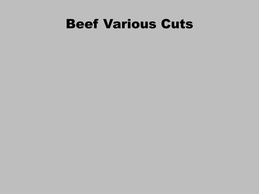 beef various cuts