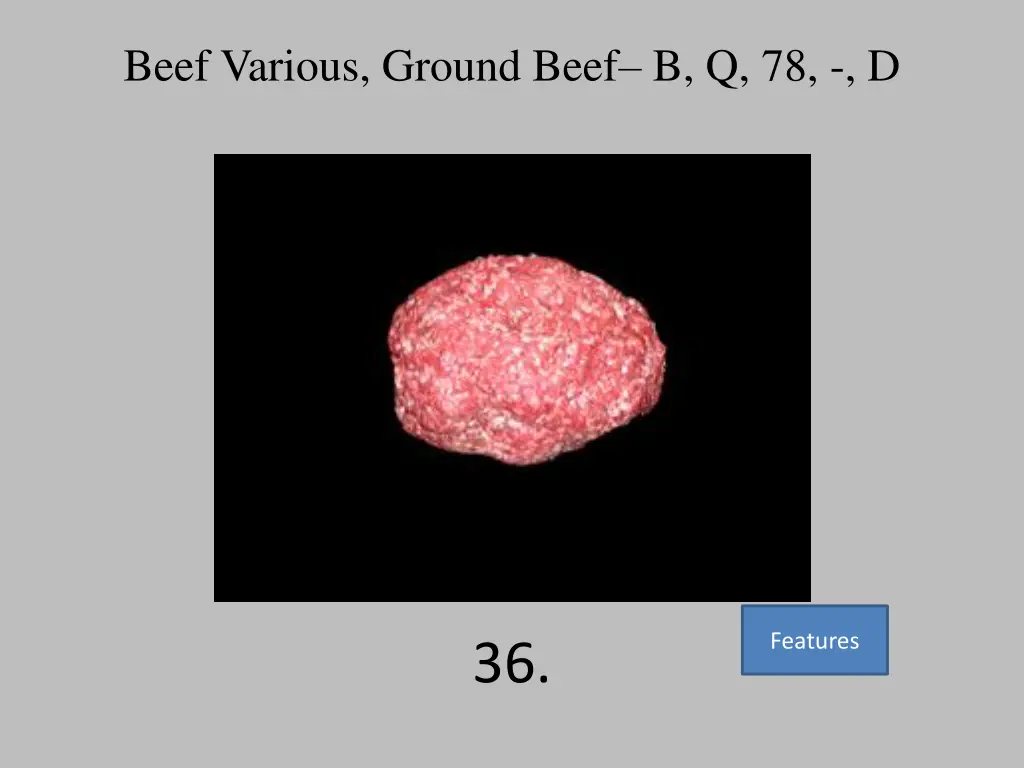 beef various ground beef b q 78 d