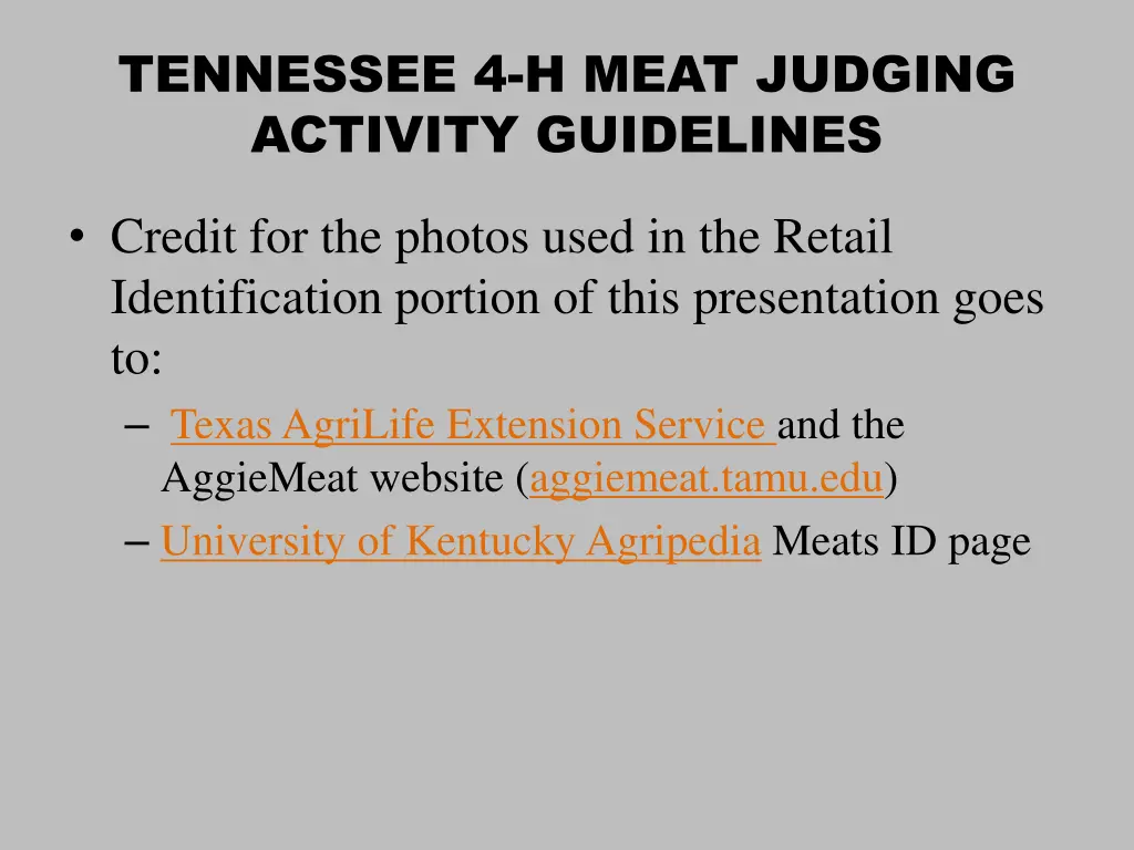 tennessee 4 h meat judging activity guidelines