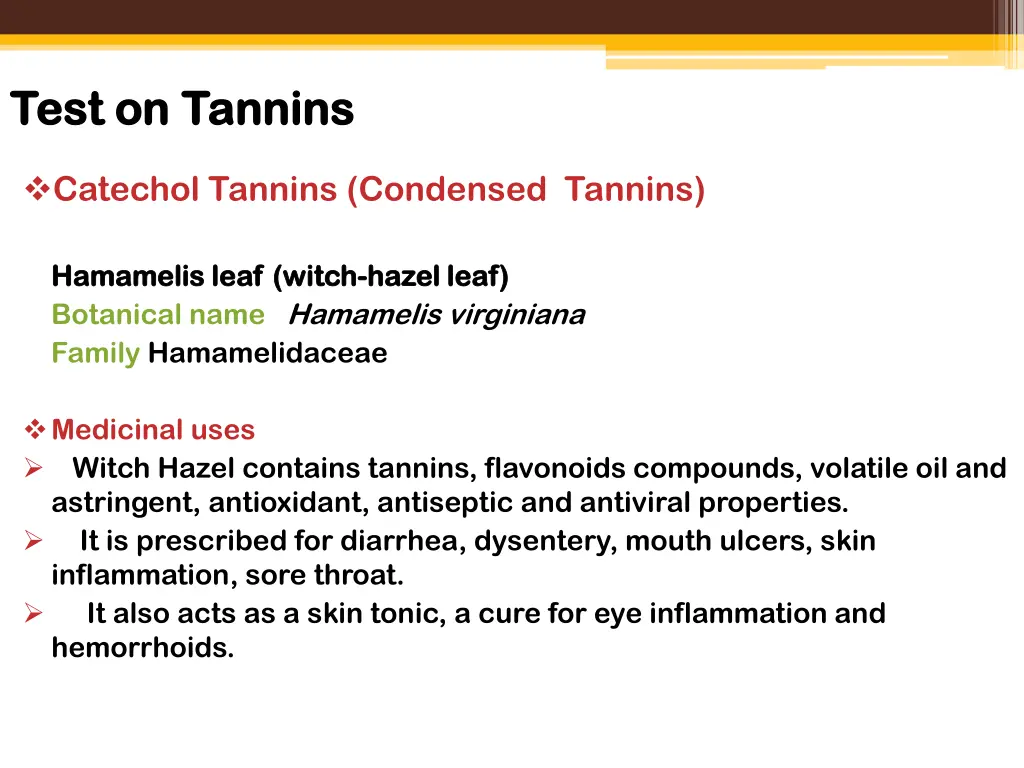 test on tannins test on tannins