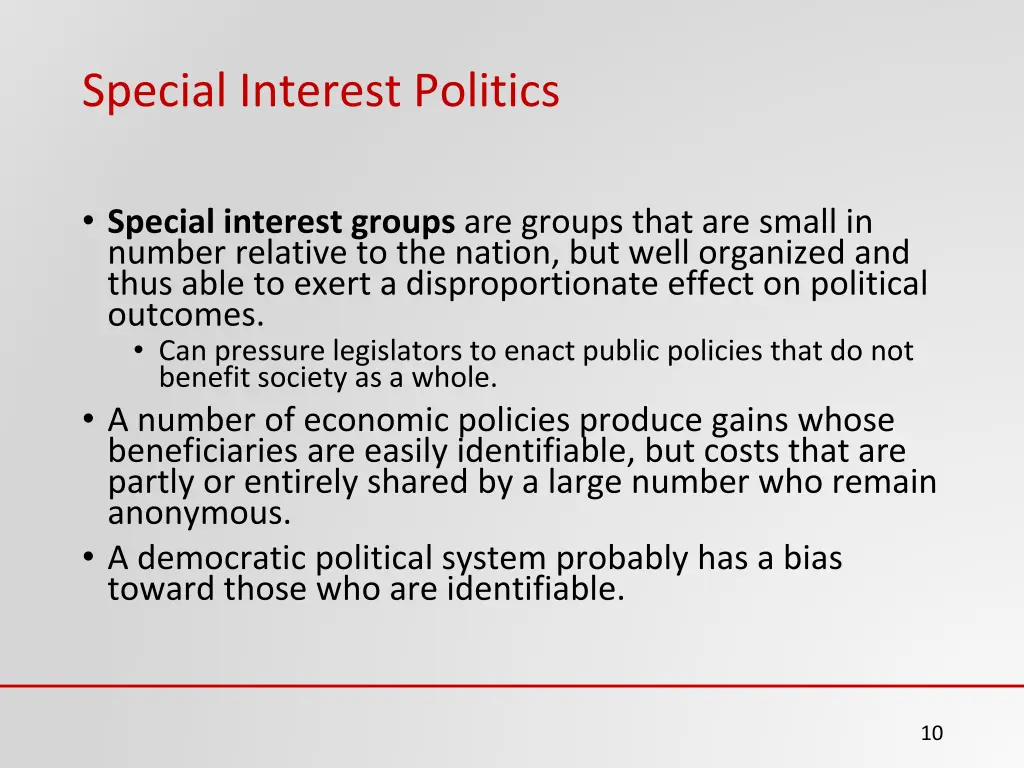 special interest politics