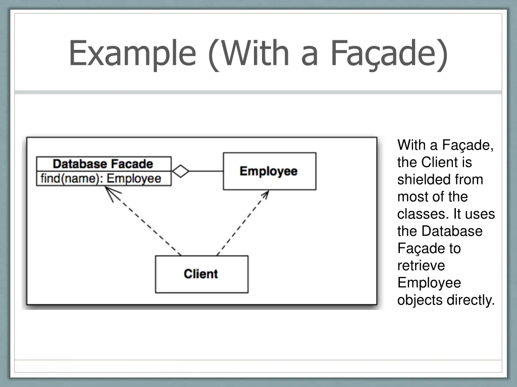 example with a fa ade