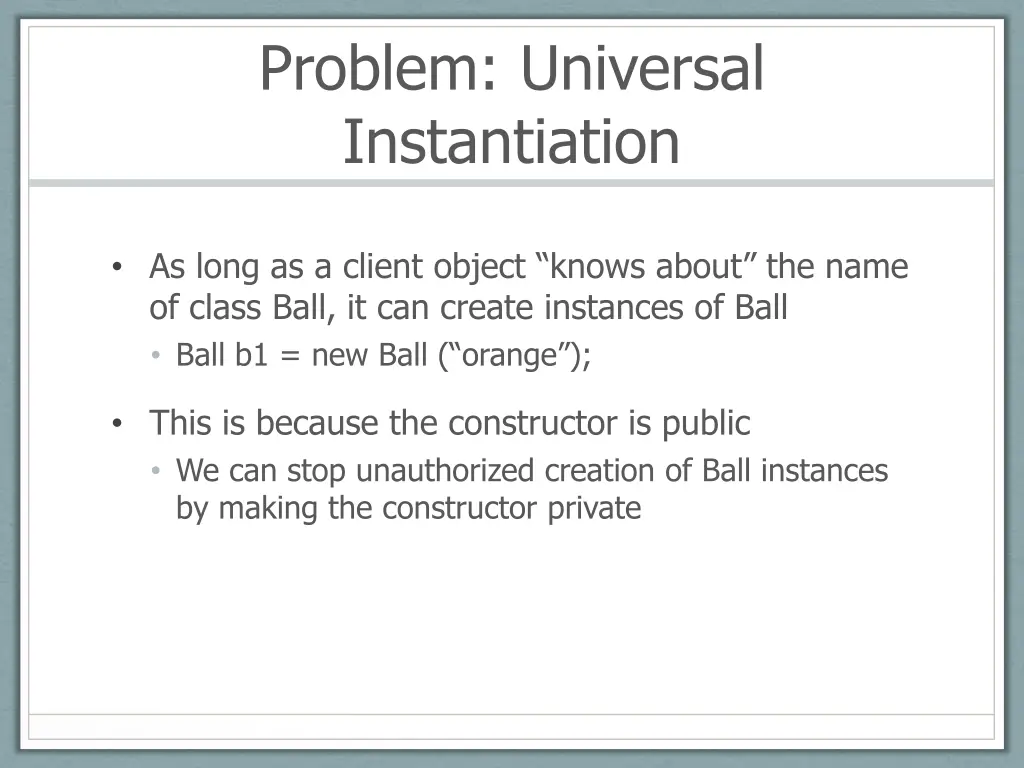 problem universal instantiation