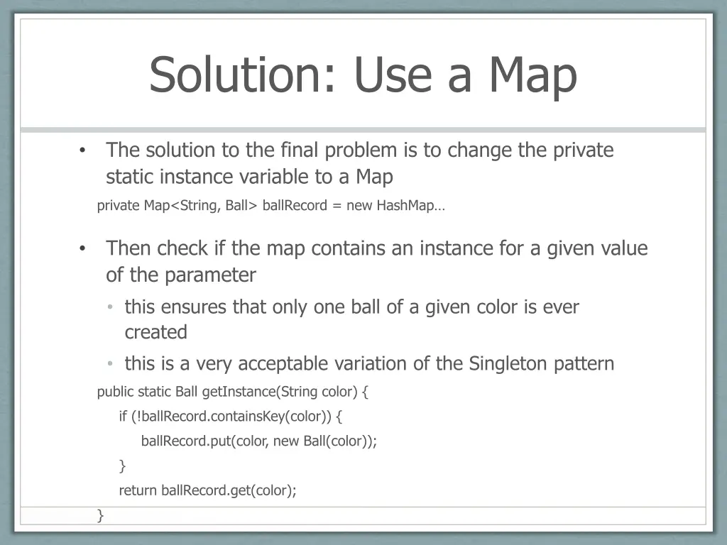 solution use a map