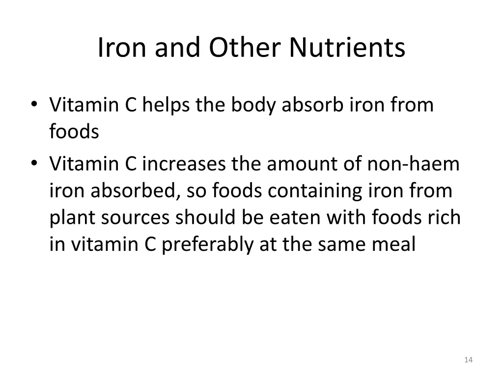 iron and other nutrients