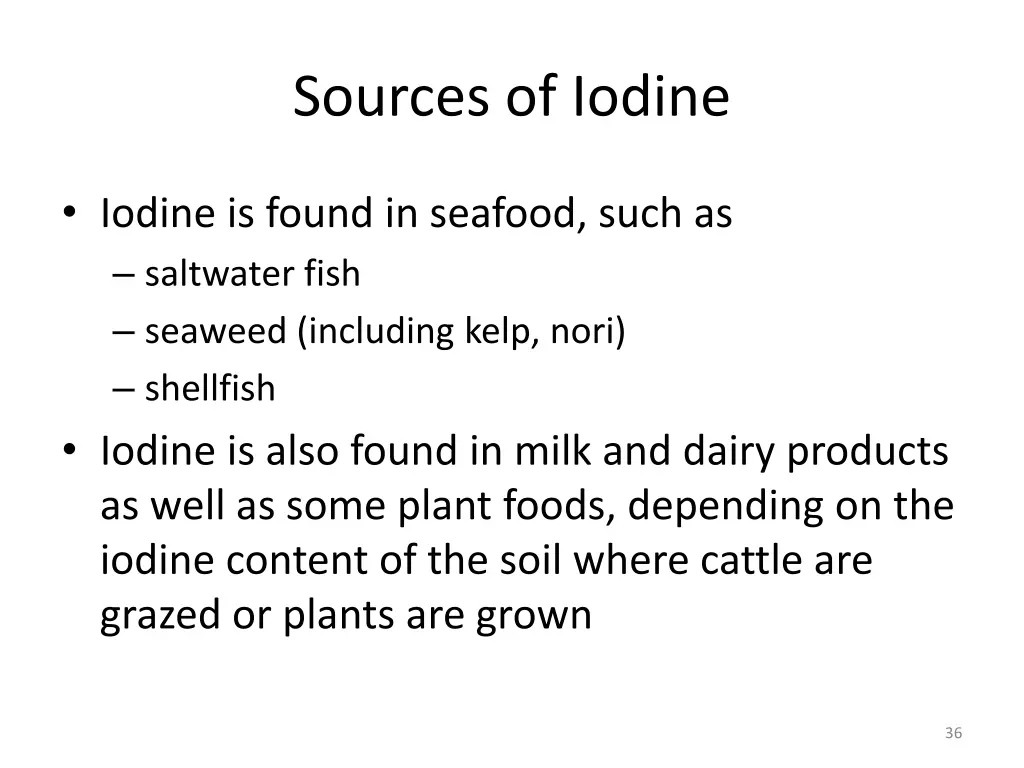 sources of iodine