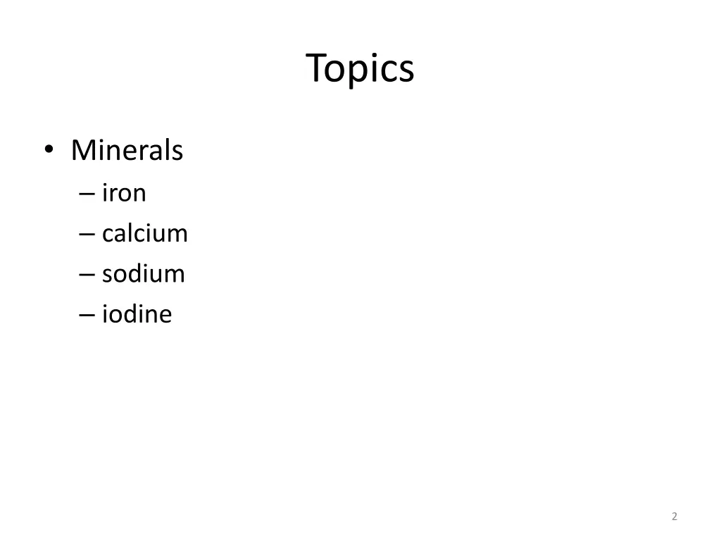 topics