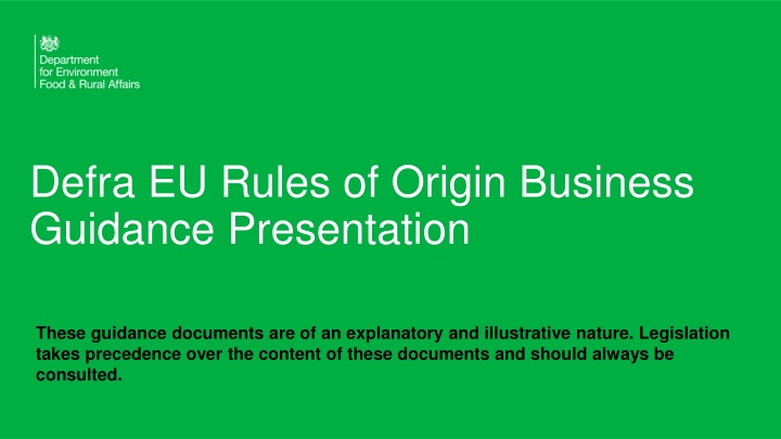 defra eu rules of origin business guidance