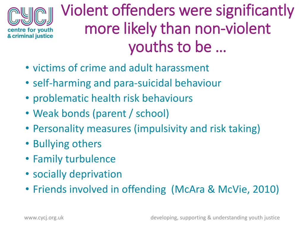 v violent offenders were iolent offenders were