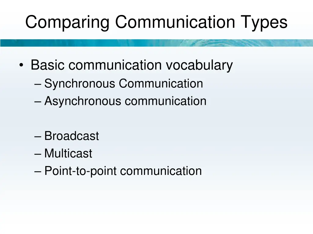 comparing communication types