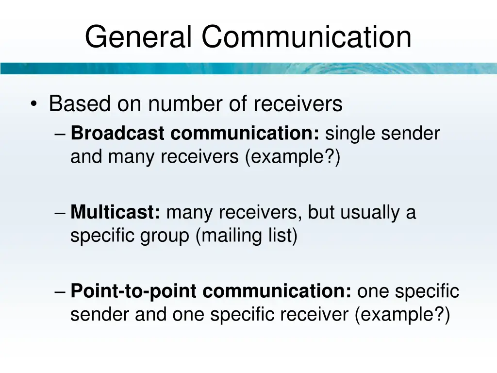 general communication 1