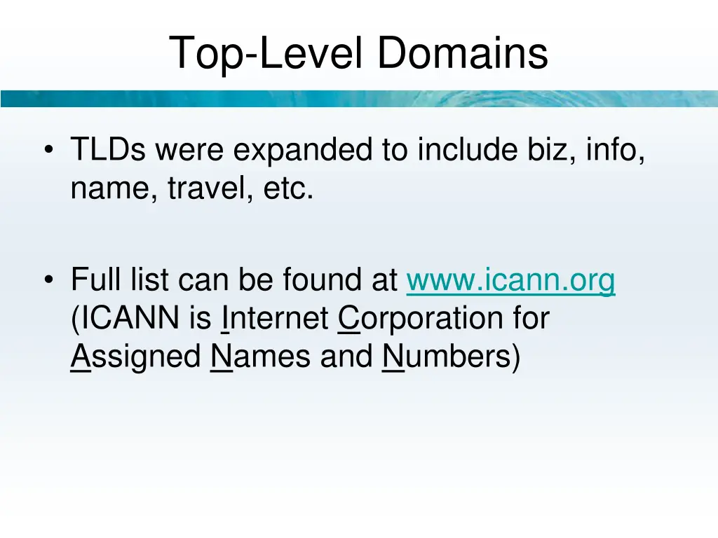 top level domains 1