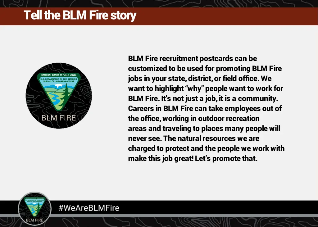 tell the blm fire story