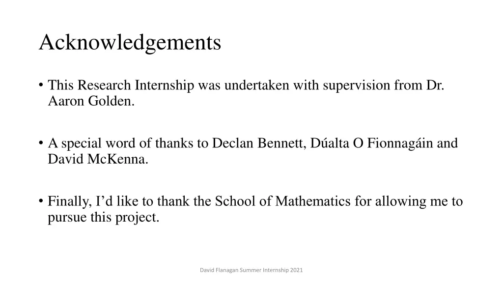 acknowledgements