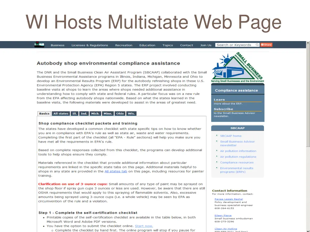 wi hosts multistate web page