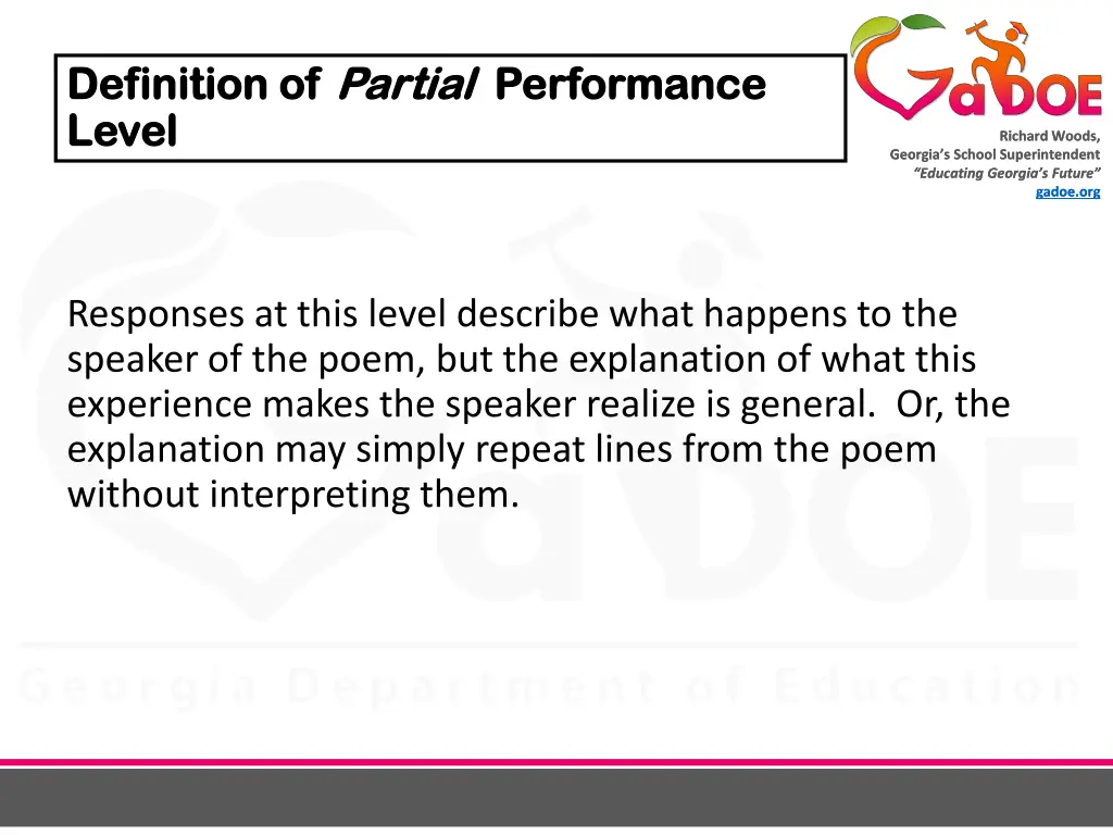 definition of definition of partial level level