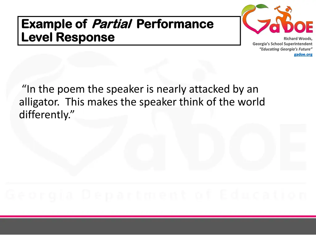 example of example of partial level response 1