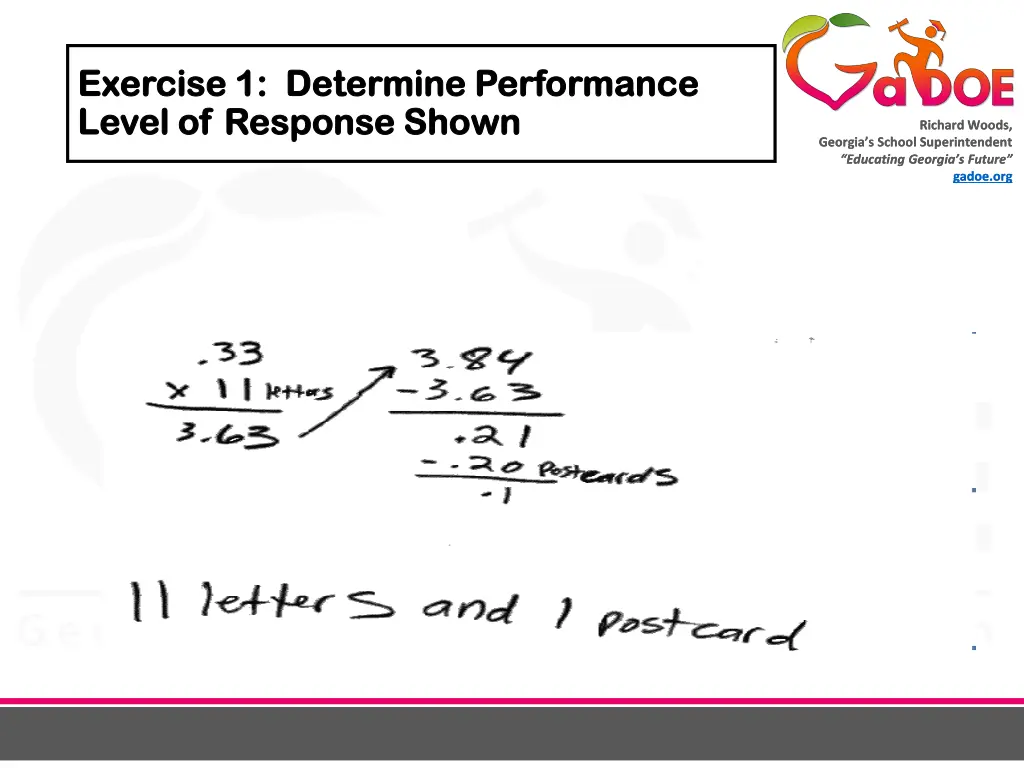 exercise 1 determine performance exercise