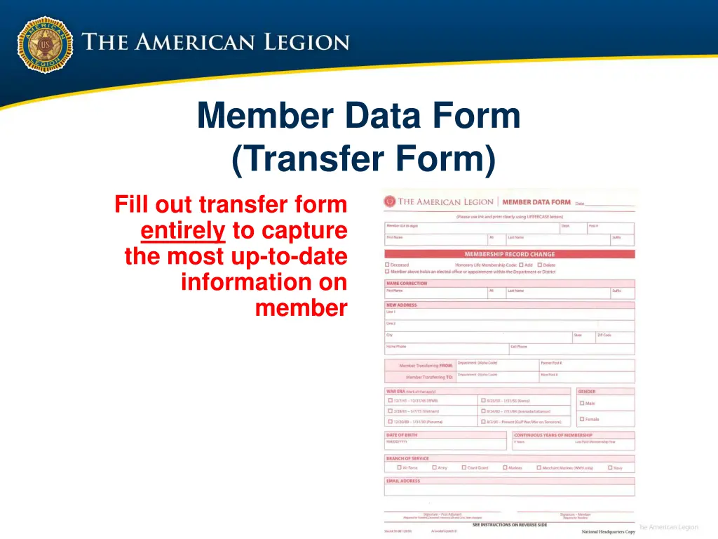 member data form transfer form fill out transfer