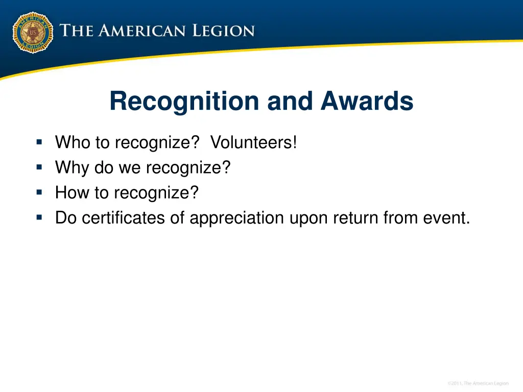 recognition and awards