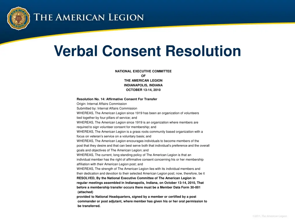 verbal consent resolution