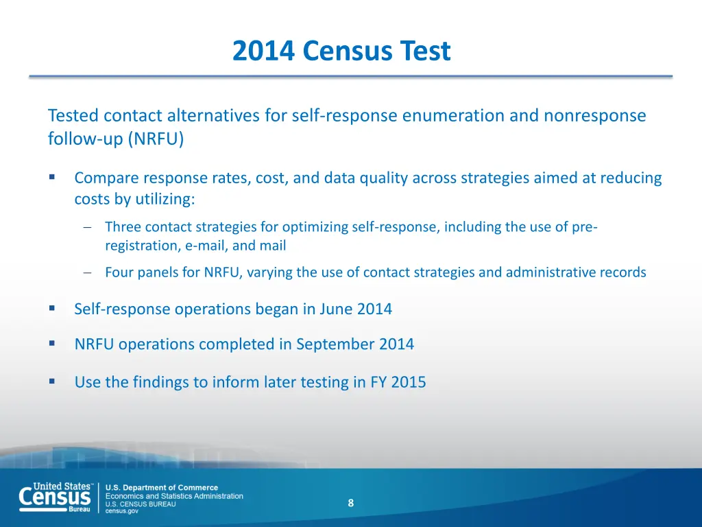 2014 census test