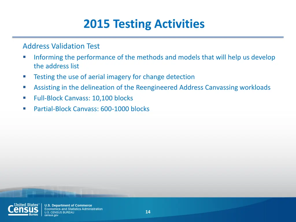 2015 testing activities 1