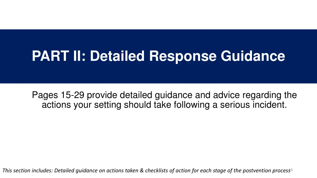 part ii detailed response guidance