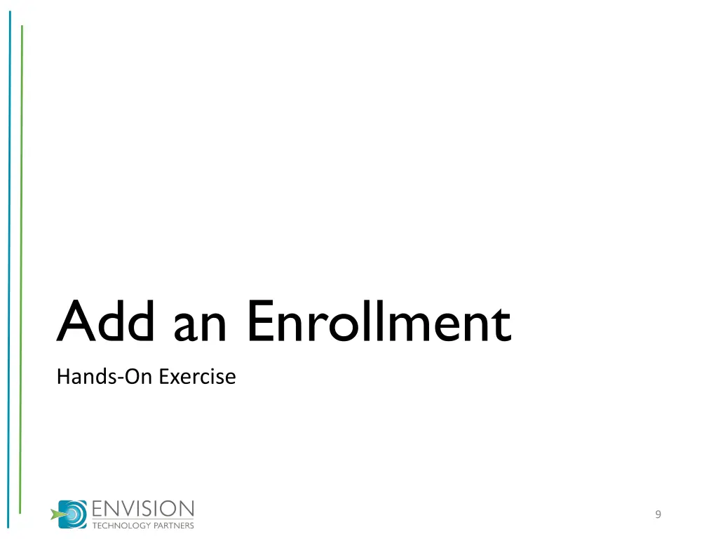 add an enrollment hands on exercise