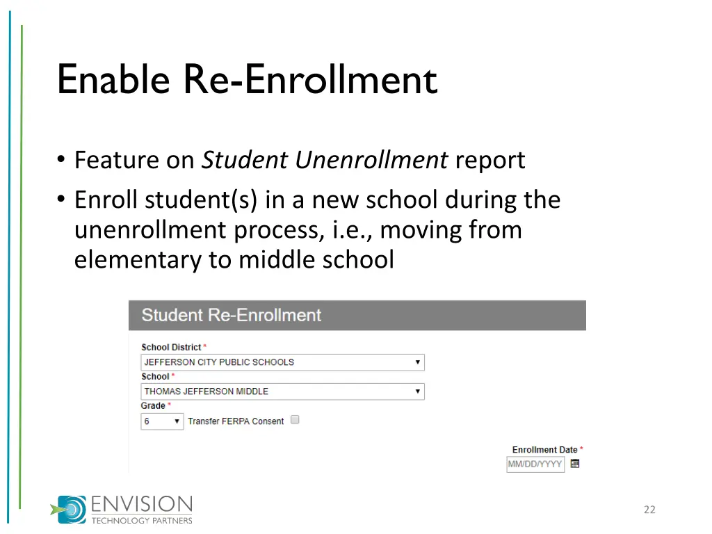 enable re enrollment