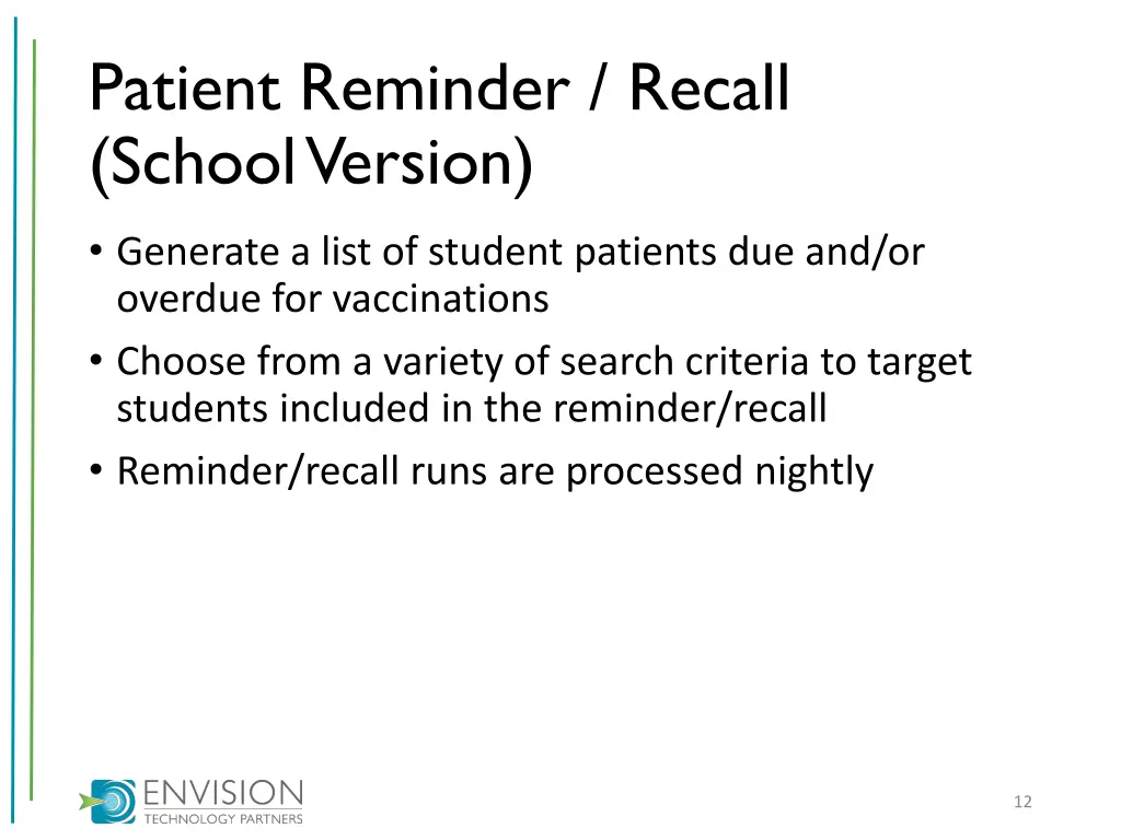 patient reminder recall school version