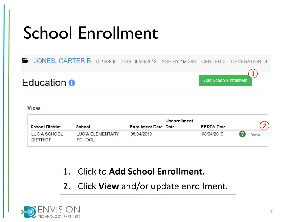 school enrollment