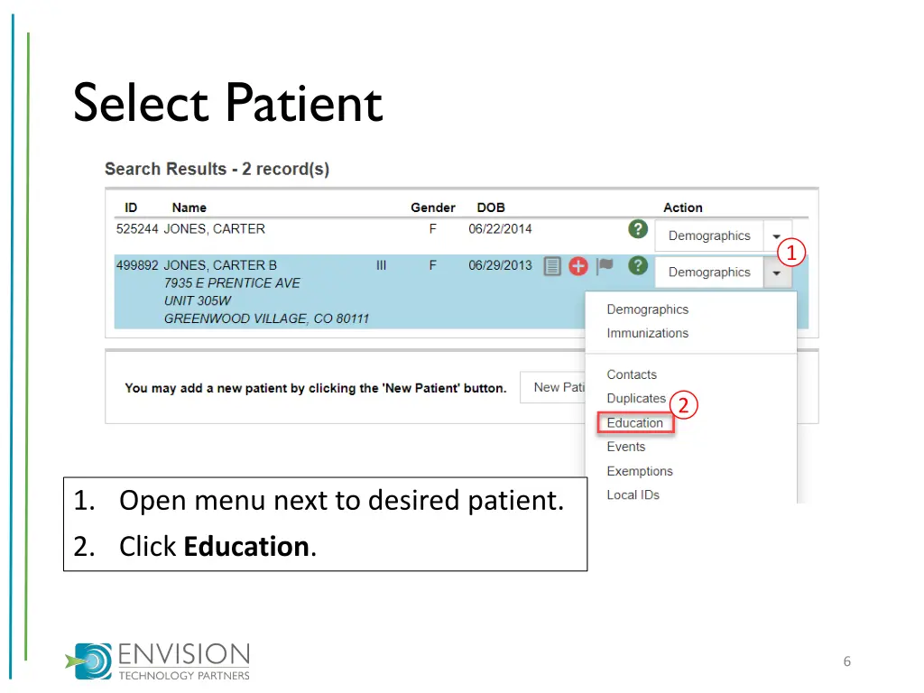 select patient