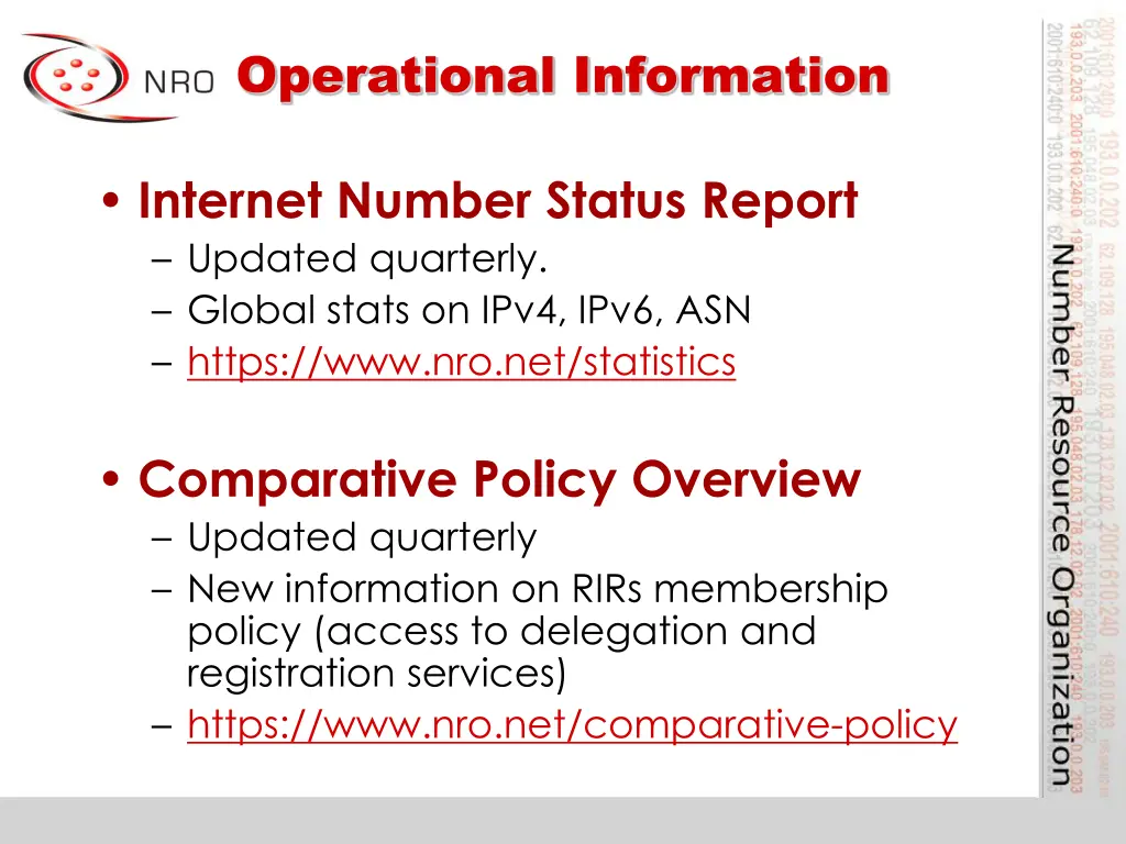 operational information