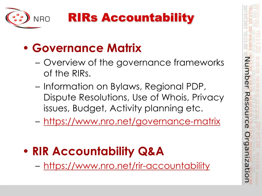 rirs accountability