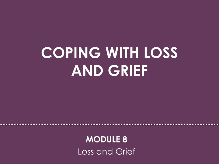 coping with loss and grief