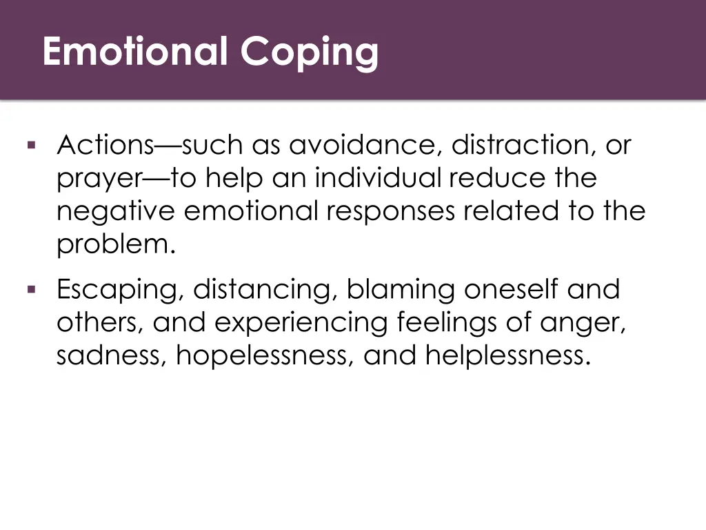 emotional coping