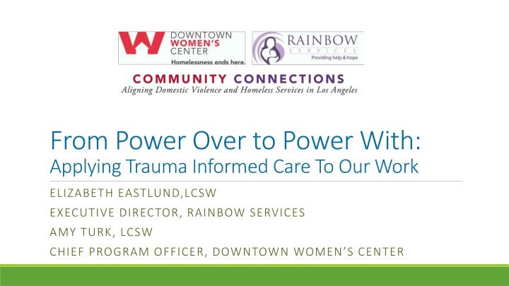 from power over to power with applying trauma