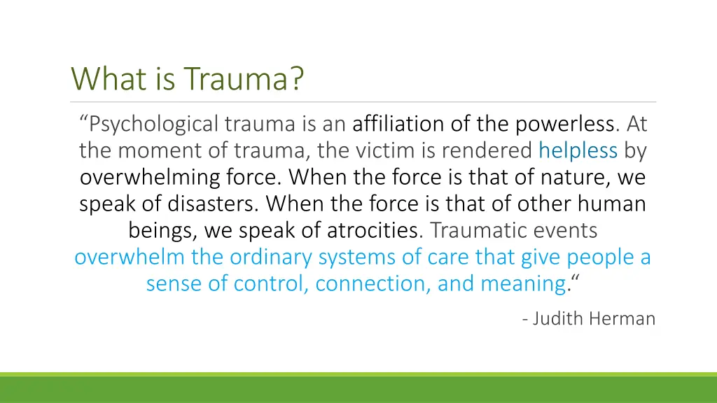 what is trauma