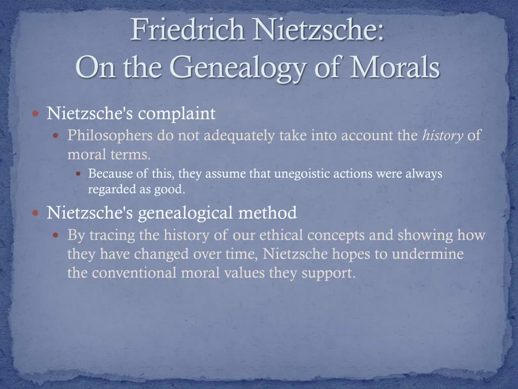 friedrich nietzsche on the genealogy of morals 2