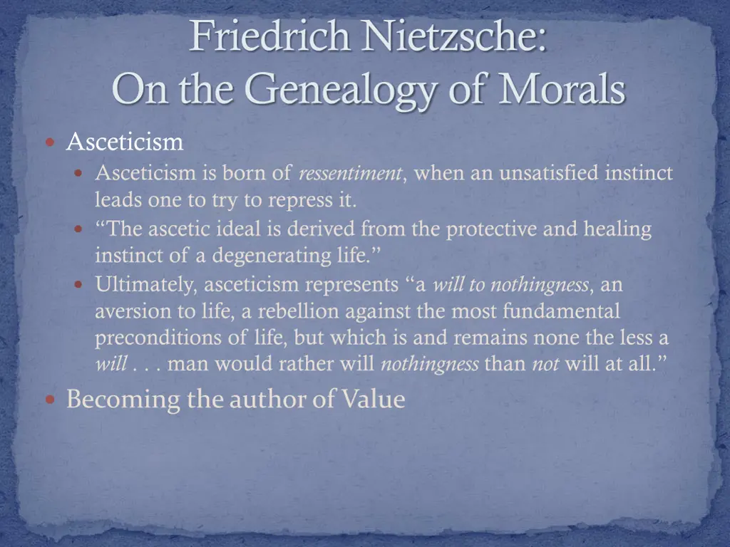 friedrich nietzsche on the genealogy of morals 9