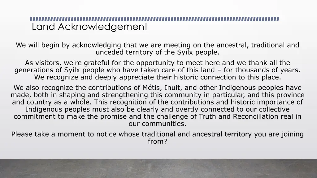 land acknowledgement