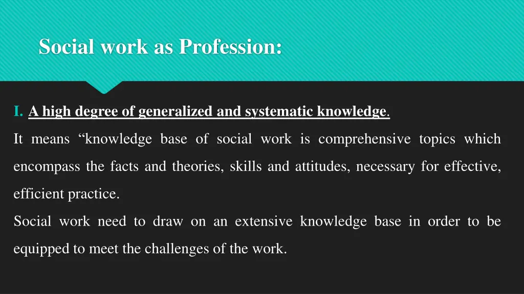 social work as profession