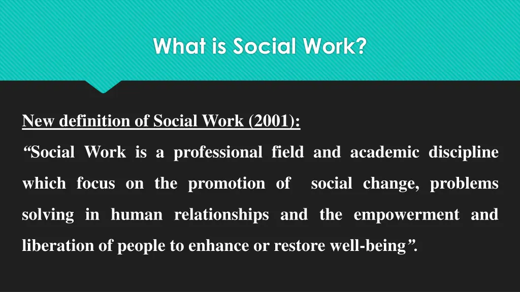 what is social work