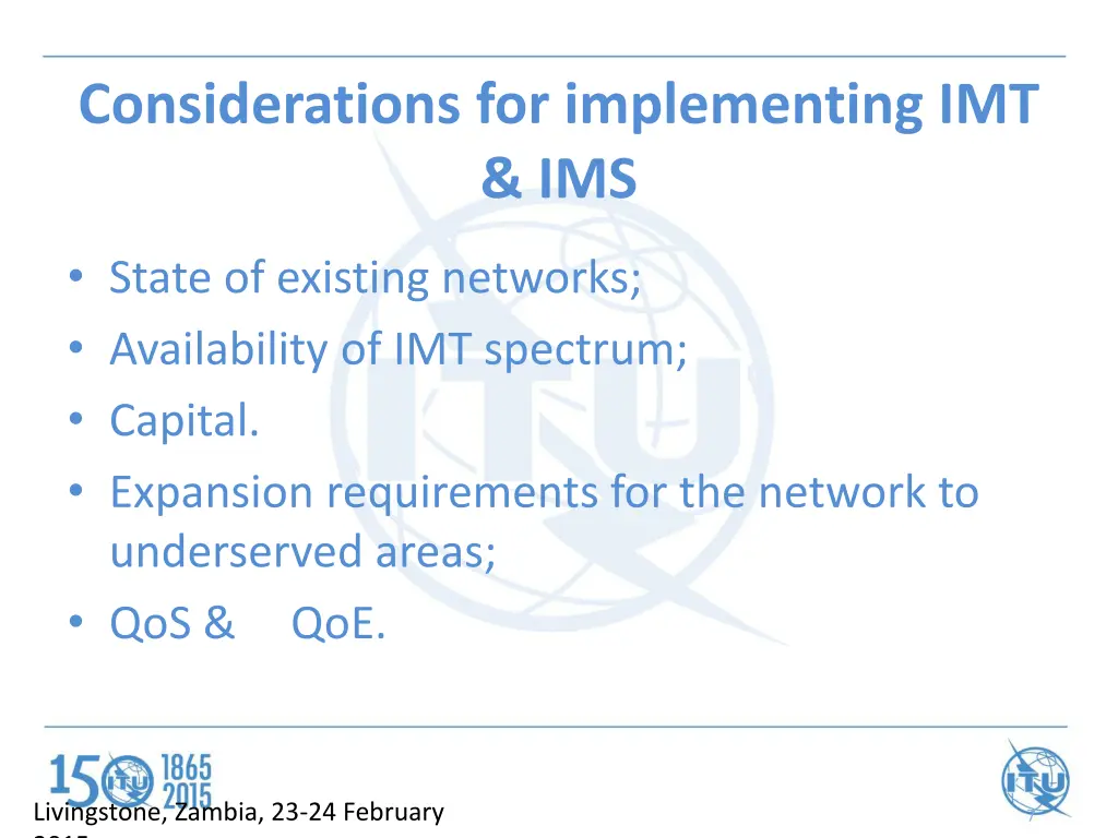 considerations for implementing imt ims